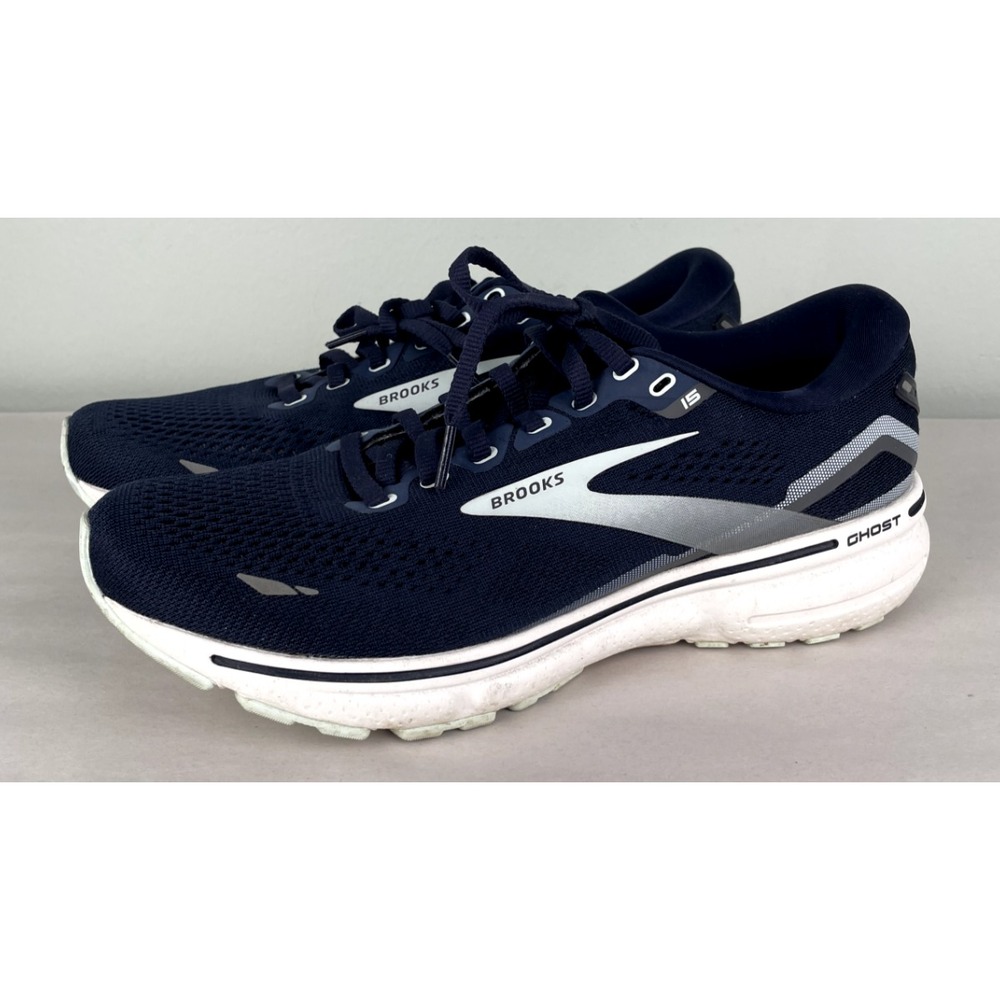 Brooks Shoes Womens 9.5 B Navy Blue Ghost 15 Running Comfort Cushion Walking